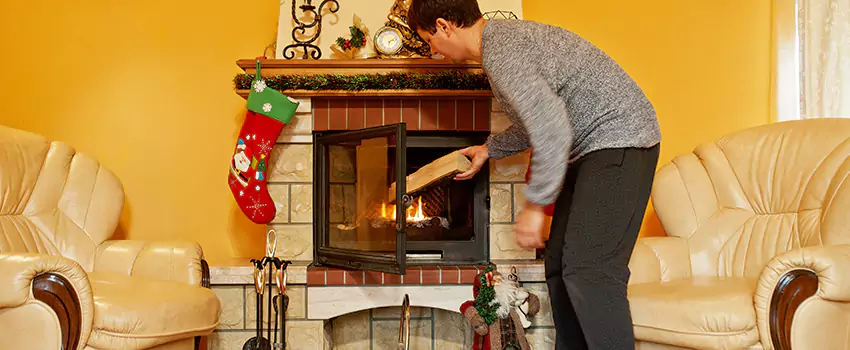Rusted Metal Fireplace Restoration in Lemon Grove, California